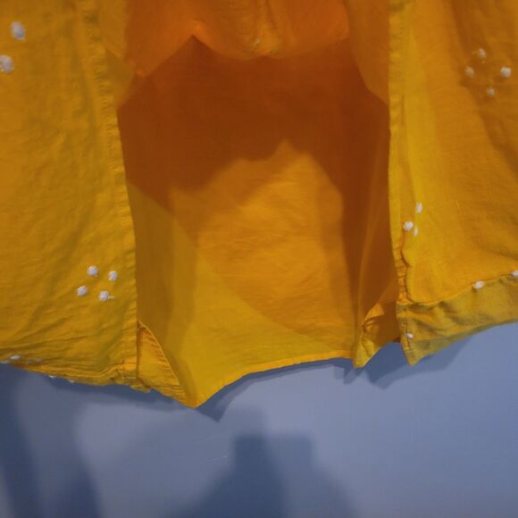 Vero Moda Yellow Prairie Dress Cotton Linen Lined Cottagecore Women's Small - Picture 9 of 14